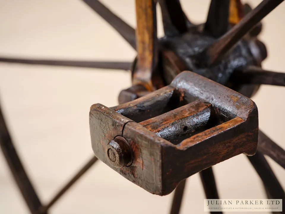 c.1869 French Velocipede with Sprung Steering Head, photograph 12