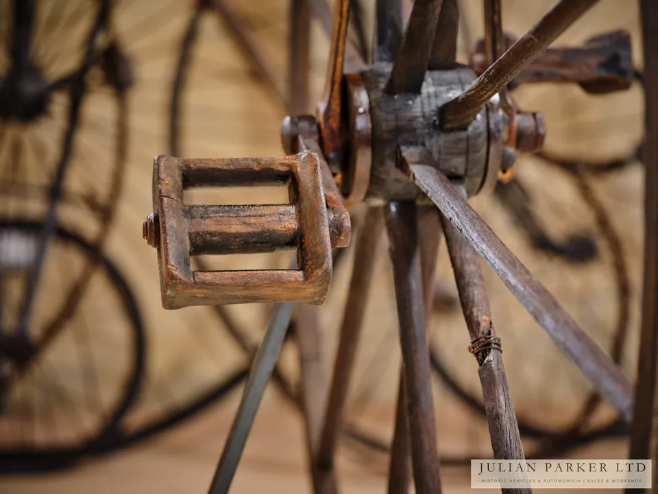 c.1869 French Velocipede with Sprung Steering Head, photograph 10