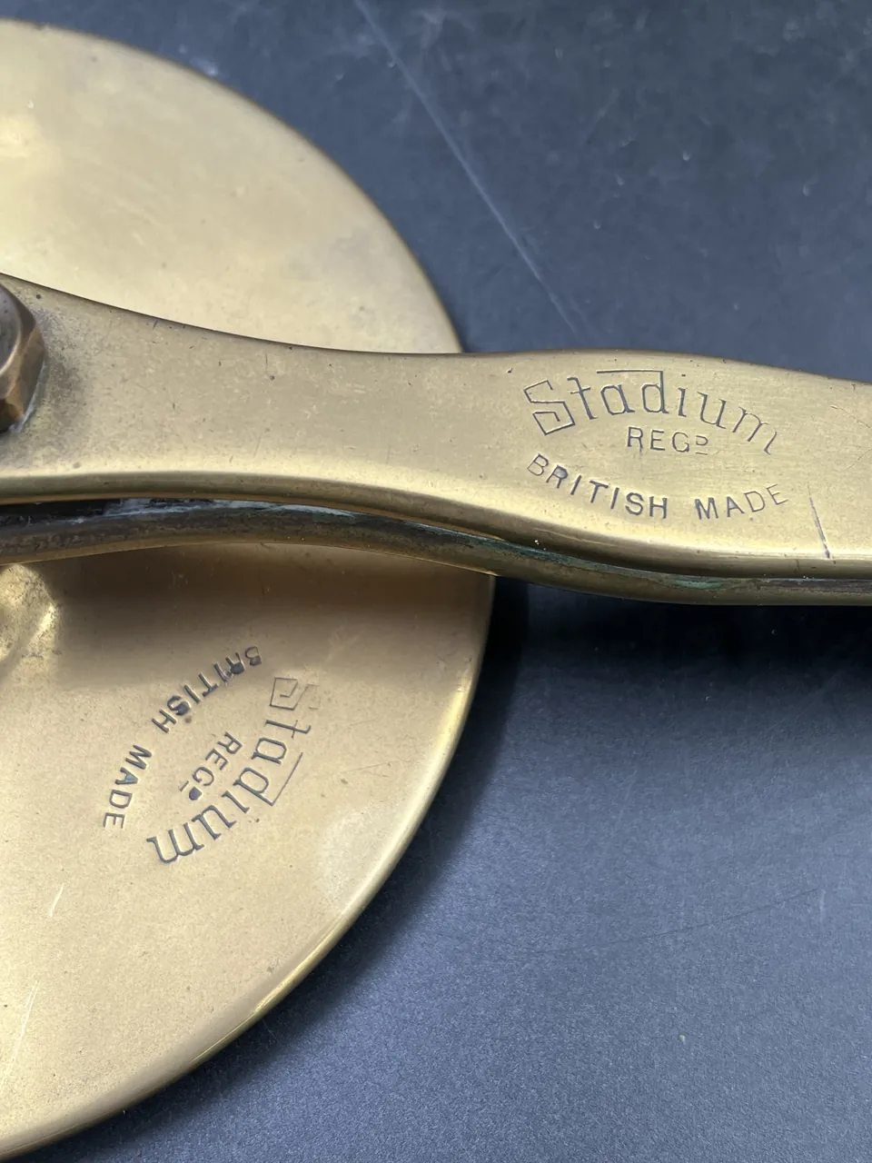 Stadium brass mirror and arm, veteran or Edwardian, photograph 4