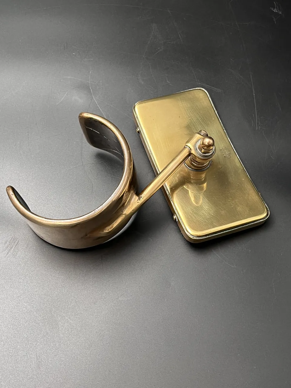 Brass spare-wheel mirror, photograph 3